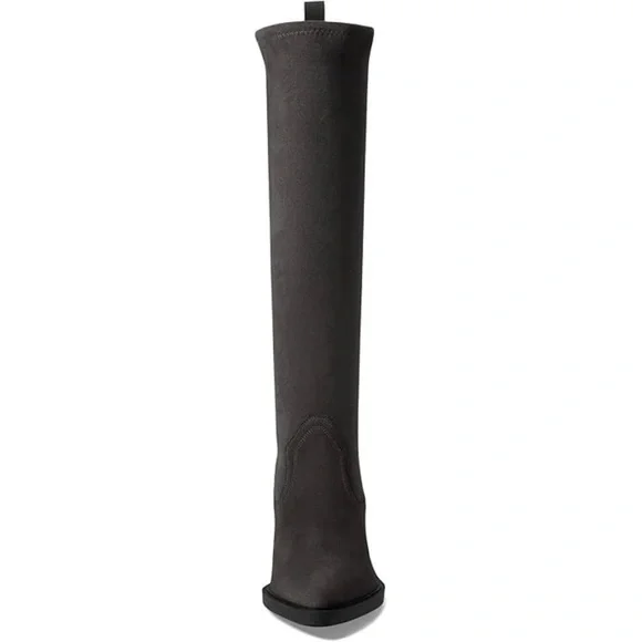 $598 La Canadienne Paton Western Boot Waterproof Suede Knee High Grey Heel 35.5 - Picture 2 of 16